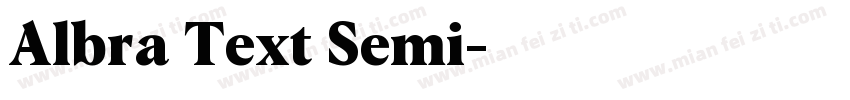 Albra Text Semi字体转换